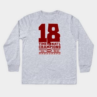 ALABAMA 18 TIME CHAMPIONS Kids Long Sleeve T-Shirt